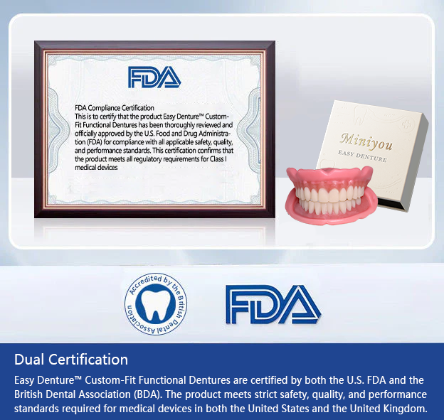 𦷠Easy Denture ā Trusted, Medical-Grade Smile Restoration Made in the USAš„
