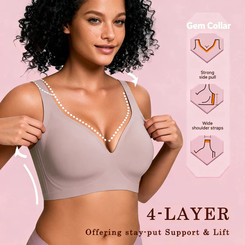 Full coverage wireless bra