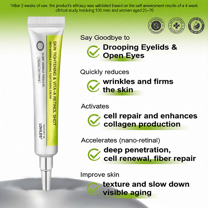 🧠👨‍⚕️Made and shipped from the USA 💫LOVILDS® Skin Tightening & Vita-A Retinol Retinol shot Anti-Wrinkle Firming Tightening cream - Last Day Promotion 70% OFF