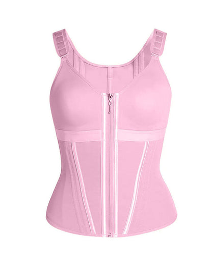 Women's Waist and Abdomen Shaping Tights Ultimate Latex Corset Vest With Bra