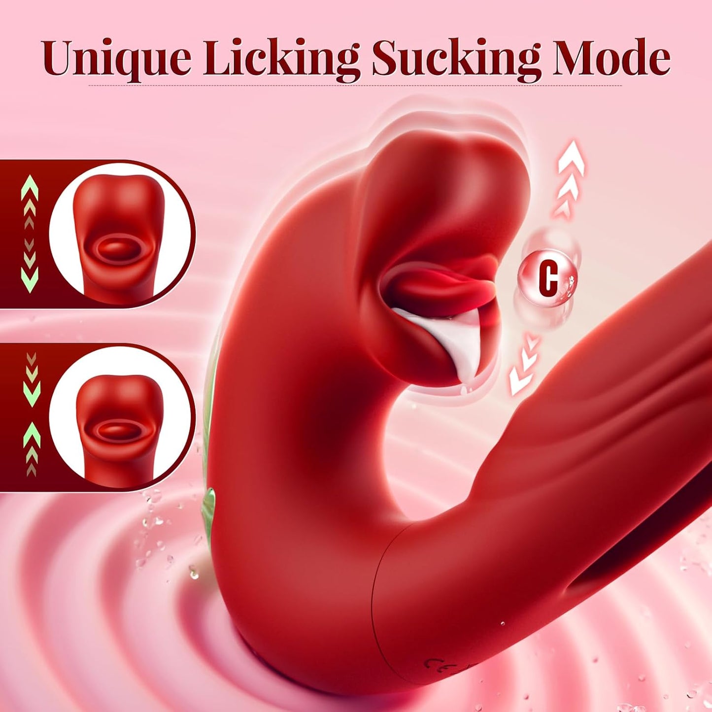 Thrusting Vibrator for Women – 7 Modes Flapping, Licking & Vibration Pleasure Toy