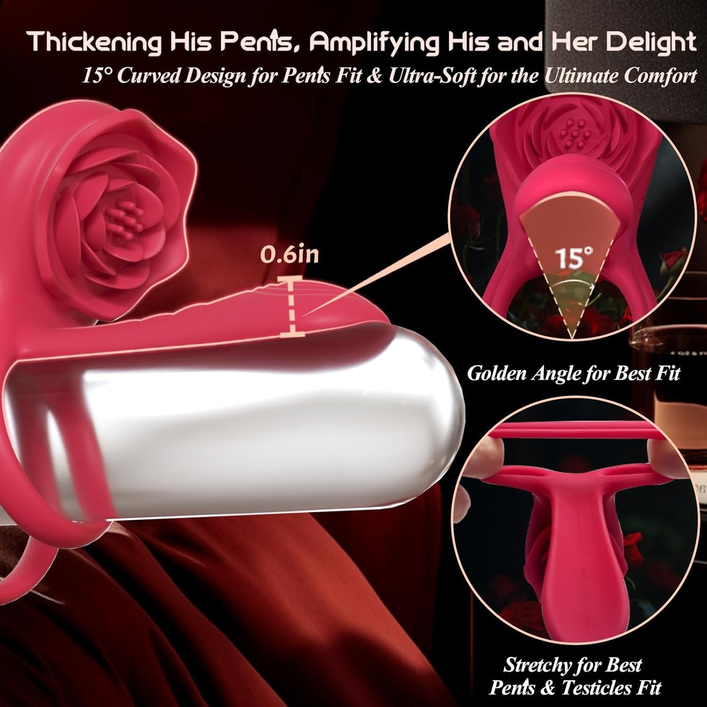 🎁Enchanted Girl Luxe Smart Vibrating Ring – App-Controlled Pleasure for Couples