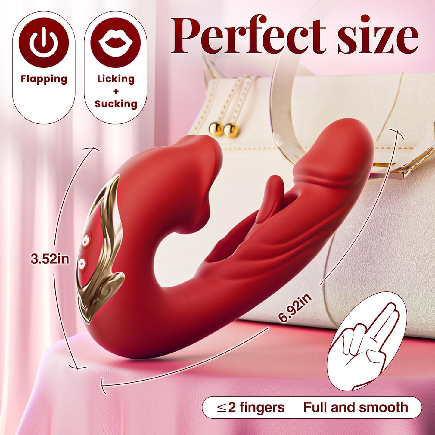 Thrusting Vibrator for Women – 7 Modes Flapping, Licking & Vibration Pleasure Toy