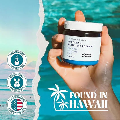 Sea Therapy Soothing Cream - Natural Relief with Sea Moss, Aloe & Oats – For Dry, Sensitive Skin