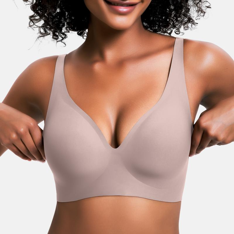 Full coverage wireless bra